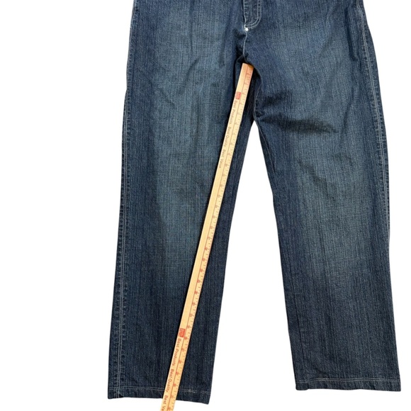 A Tiziano Jeans Men 40x31 Blue Rabbit Wide Leg Logo Y2K Hip Hop Measures 38 1/2 - Picture 14 of 16